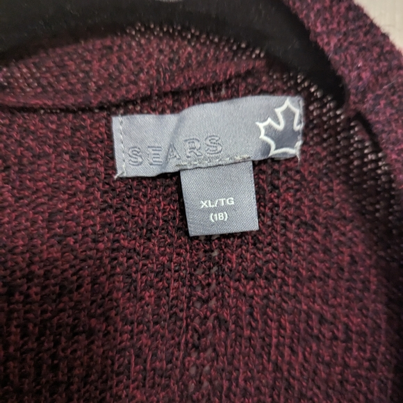 Long burgundy cardigan with pockets - Picture 4 of 4